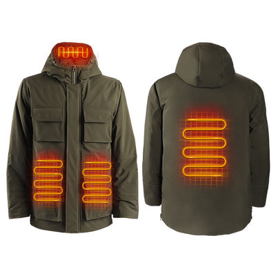Full Sleeve Pria Jacket Pemanas Isi Ulang Jacket Pemanas Listrik