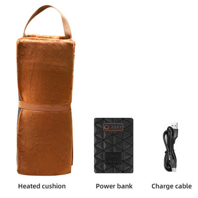 USB Rechargeable Heated Seat Cushion 5V Heated Massage Stadium Seat untuk Olahraga Luar Ruangan Musim Dingin