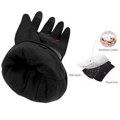 Windproof Rechargeable Heated Mittens 2600mAh Baterai Dioperasikan Sarung Tangan Penghangat