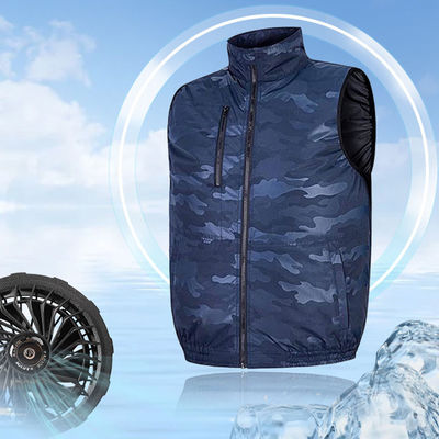 5 Volt XL Cool Summer Vest Army Blue Ice Vest Untuk Cuaca Panas