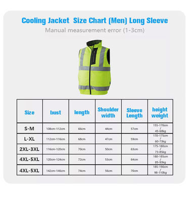 Rompi Pendingin Kipas Reflektif Fluorescent Kipas Ganda Kemeja Hi Vis