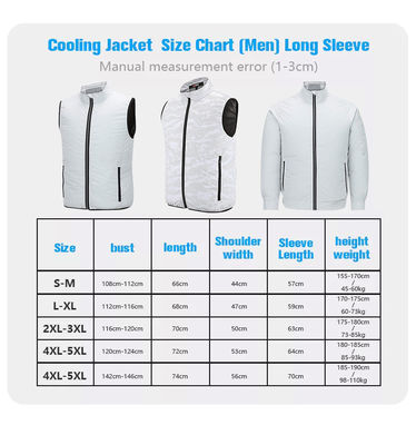 Workwear 5V Kipas Pendingin Rompi XXL XXXL Ber-AC Rompi Putih