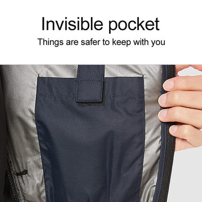 Jaket Pendingin Pakaian Pendingin Udara Hitam Di Bawah Cuaca Panas 100% Poliester