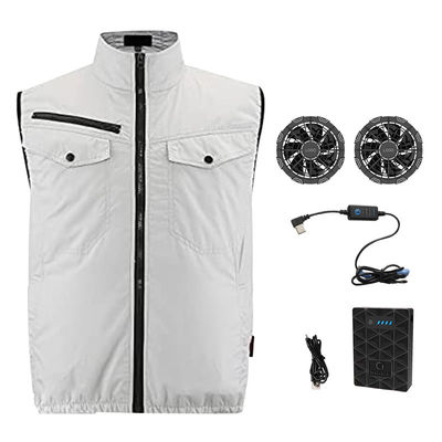 OEM White Air Conditioned Cooling Vest Pekerjaan Konstruksi Ac Vest Cooler