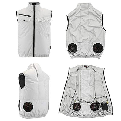 OEM White Air Conditioned Cooling Vest Pekerjaan Konstruksi Ac Vest Cooler