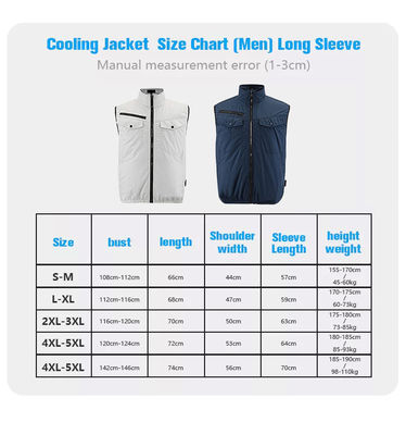 OEM White Air Conditioned Cooling Vest Pekerjaan Konstruksi Ac Vest Cooler