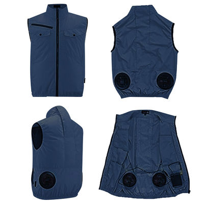 Navy Blue Personal Air Conditioner Vest 5V 10050mAh Ac Vest Untuk Mendaki