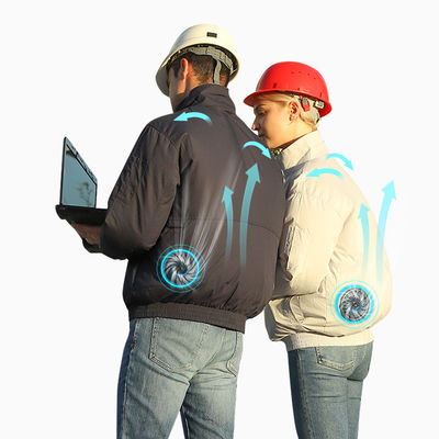 ODM Aircon Pakaian Kipas Pendingin Jaket Katun Poliester Bernapas