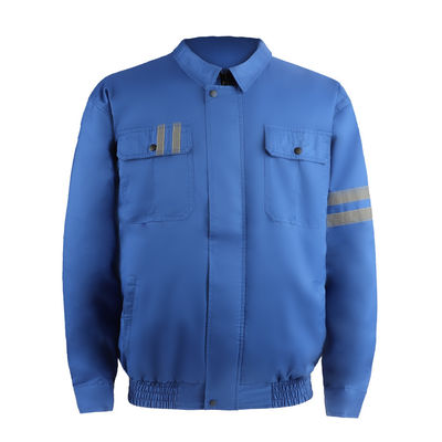 Jaket Sepeda AC Biru OEM Dengan Kipas Pendingin Untuk Pekerjaan Konstruksi