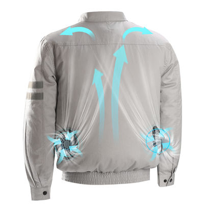 Outdoor Summer Air Conditioned Shirts 7.4V 5200mAh Mens Aircon Clothes