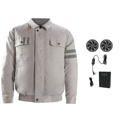 Abu-abu 7.2V AC Pakaian 6700mAh Ac Jaket Motor