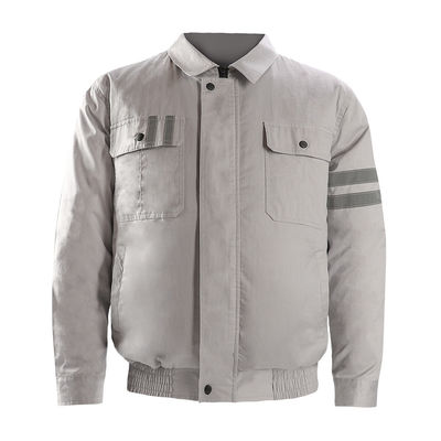 Jaket Sepeda AC Biru OEM Dengan Kipas Pendingin Untuk Pekerjaan Konstruksi