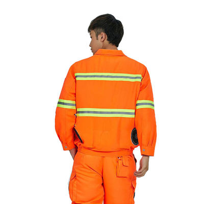 Jaket Kipas Pendingin Reflektif Untuk Pria Wanita Bertenaga Baterai 3 Kontrol Kecepatan