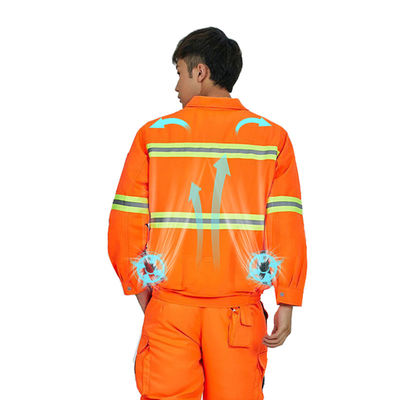 Jaket Kipas Pendingin Reflektif Untuk Pria Wanita Bertenaga Baterai 3 Kontrol Kecepatan