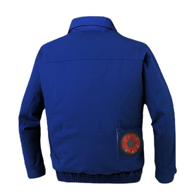 ODM Blue Air Conditioned Shirts Jaket Pendingin Baterai 7.2V Dengan Kipas Angin