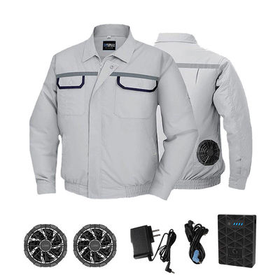 5V Power Bank Baju Pendingin Lengan Panjang Dengan Fan AC Coat