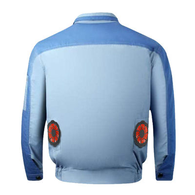 Hiking Air Conditioned Shirts 6700mAh Li Battery Ac Coat Mandarin Collar