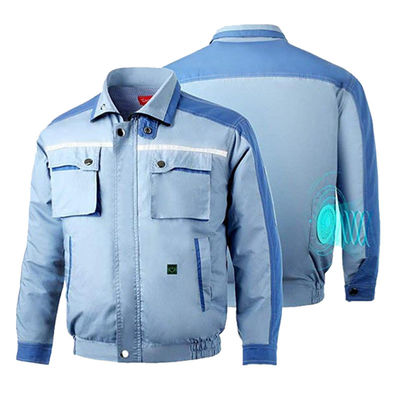 Hiking Air Conditioned Shirts 6700mAh Li Battery Ac Coat Mandarin Collar