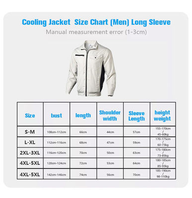ODM Sun Protective Air Conditioned Coat Rompi Pendingin Isi Ulang