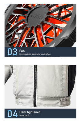 ODM Sun Protective Air Conditioned Coat Rompi Pendingin Isi Ulang