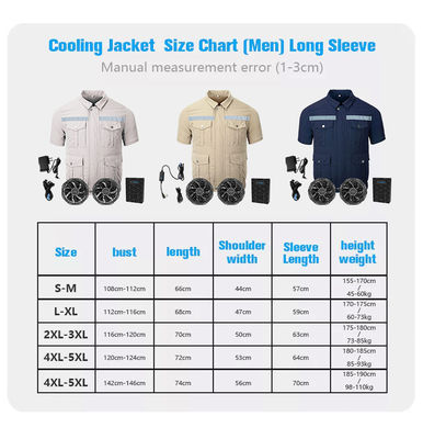 Katun Poliester Kemeja Ber-AC M L XL XXL XXXL Ukuran Abu-abu Muda