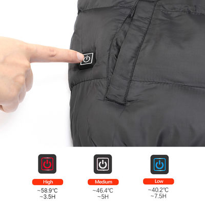 50C 60C Baterai Dioperasikan Penghangat Rompi Unisex Termal Listrik Usb Dipanaskan Gilet