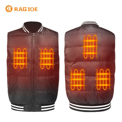 50C 60C Baterai Dioperasikan Penghangat Rompi Unisex Termal Listrik Usb Dipanaskan Gilet