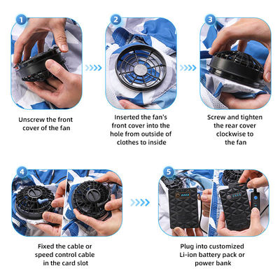Workwear 5V Kipas Pendingin Rompi XXL XXXL Ber-AC Rompi Putih