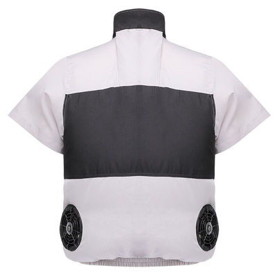 Rompi Kipas Pendingin Hitam Abu-abu Muda S/M/L/XL/XXL/XXXL Optinal Dengan Baterai 6700mAh