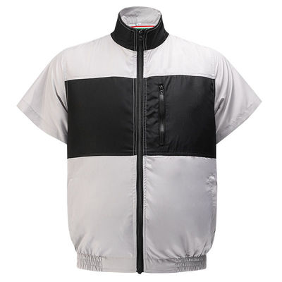 Rompi Kipas Pendingin Hitam Abu-abu Muda S/M/L/XL/XXL/XXXL Optinal Dengan Baterai 6700mAh