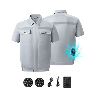 Jaket Pendingin Kipas Rompi Pendingin Evaporatif 4.56W Dengan Baterai 6700mAh