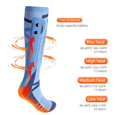 Kaus Kaki Pemanas Otomatis Lithium Ion 4 Pengaturan Pemanas Isi Ulang untuk Berkemah, Memancing, Ski