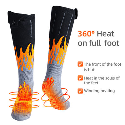 Kaus Kaki Pemanas Termal Musim Dingin Listrik Dapat Dicuci Dengan Baterai Isi Ulang