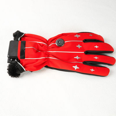 Sarung tangan ski berpemanas baterai isi ulang 3.7V sarung tangan ski berpemanas kain Lycra wanita untuk olahraga luar ruangan musim dingin