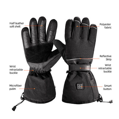 Tangan Tangan Musim Dingin Baterai Li-Ion tebal yang dapat diisi ulang 7.4V Tangan Tangan Ski Berkualitas Baterai dengan 3 Gir Suhu