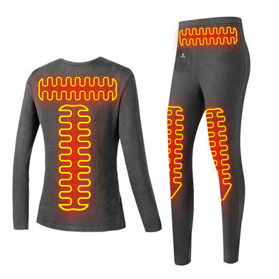 Fleece dilapisi listrik Panas pakaian dalam Set Wanita Wireless remote control suhu