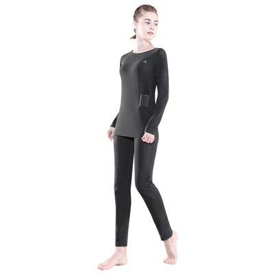 Fleece dilapisi listrik Panas pakaian dalam Set Wanita Wireless remote control suhu