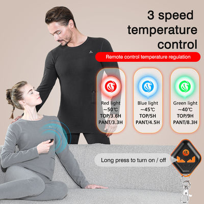 Fleece dilapisi listrik Panas pakaian dalam Set Wanita Wireless remote control suhu