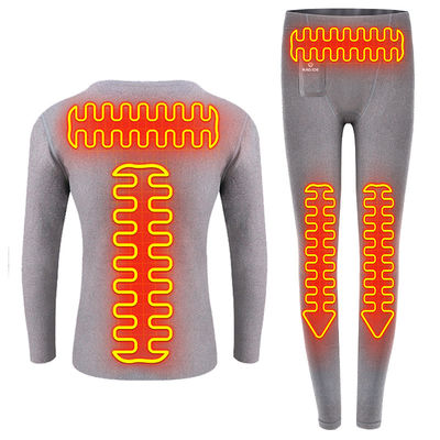 Pria Wireless Remote Control Lantai dasar yang dipanaskan dengan listrik T-shirt lengan panjang Ultra Soft
