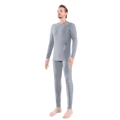 Pria Wireless Remote Control Lantai dasar yang dipanaskan dengan listrik T-shirt lengan panjang Ultra Soft