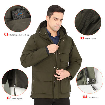 Jaket Pemanas Pria Pakaian Pemanas Custom Listrik Softshell Waterproof Pakaian Kerja Musim Dingin
