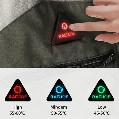 Salju Windbreaker Pakaian Listrik Yang Lebih Panas Polyester Pakaian Kotak Panas Dengan Hood
